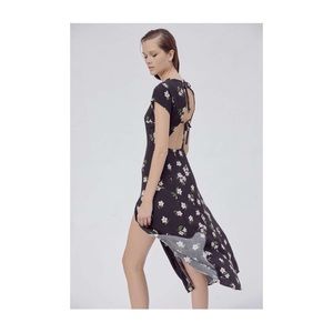 UO Lindsey Floral Slit Maxi Dress Size M